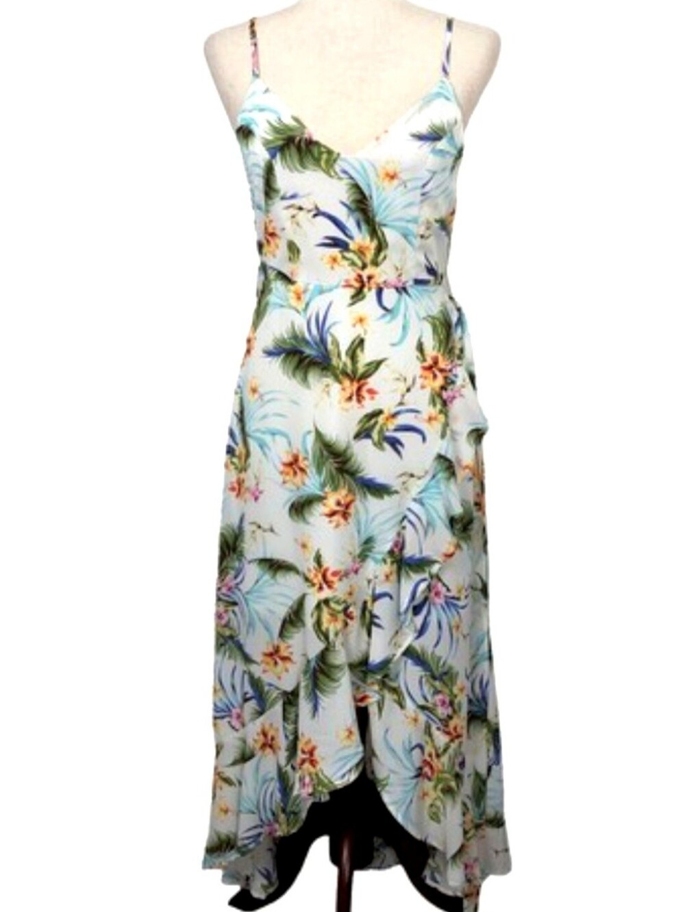 Miami Multicolor Floral Hi-lo Tropical Dress
